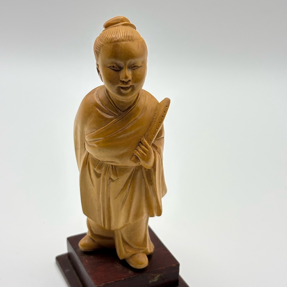 Chinese Hand-Carved Boxwood Figurine